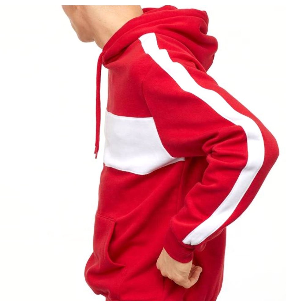 New Arrivals Men's Autumn Winter Hoodies Long Sleeve Solid Color Print Loose Fit Street Casual Tops White Fleece Hooded Tops