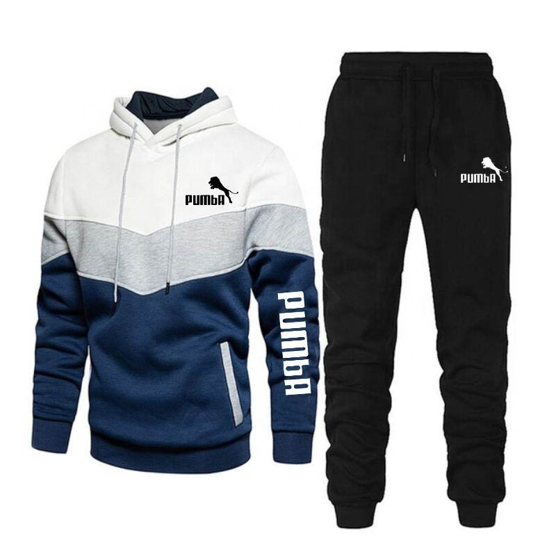 2023 New Men's Autumn Winter Sets Zipper Hoodie+pants Pieces Casual Tracksuit Male Sportswear Brand Clothing Sweat Suit