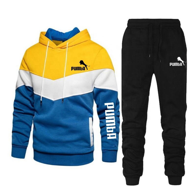 2023 New Men's Autumn Winter Sets Zipper Hoodie+pants Pieces Casual Tracksuit Male Sportswear Brand Clothing Sweat Suit