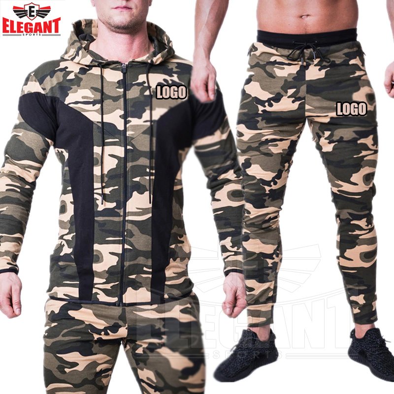 Zipper Tracksuit for men Sets Men Long Sleeved Hoodie and sweat pants set Two-piece Male Tracksuit Men's Casual Sportswear Suits