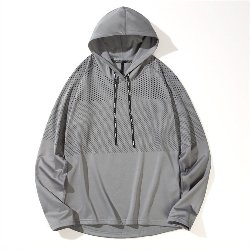 Hooded sweater winter fitness clothes warm leisure sports long-sleeved running Shirt men training fleece gym clothes custom logo