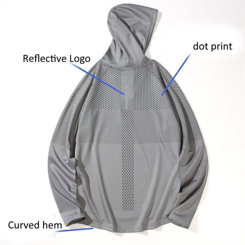 Hooded sweater winter fitness clothes warm leisure sports long-sleeved running Shirt men training fleece gym clothes custom logo