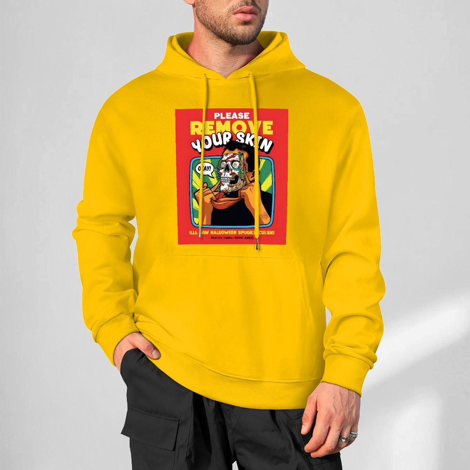300g High Quality Men's Hoodies Halloween Theme Unisex Pullover Sweatshirt Custom Artwork and Logo Comfortable Loose Fit
