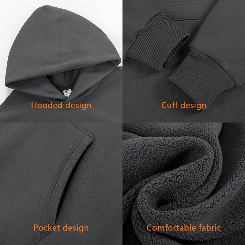 High Quality Cotton Plain Heavyweight Blank Oversized Unisex Custom Women's Plus Size Men's Fleece Pullover Hoodies Sweatshirts