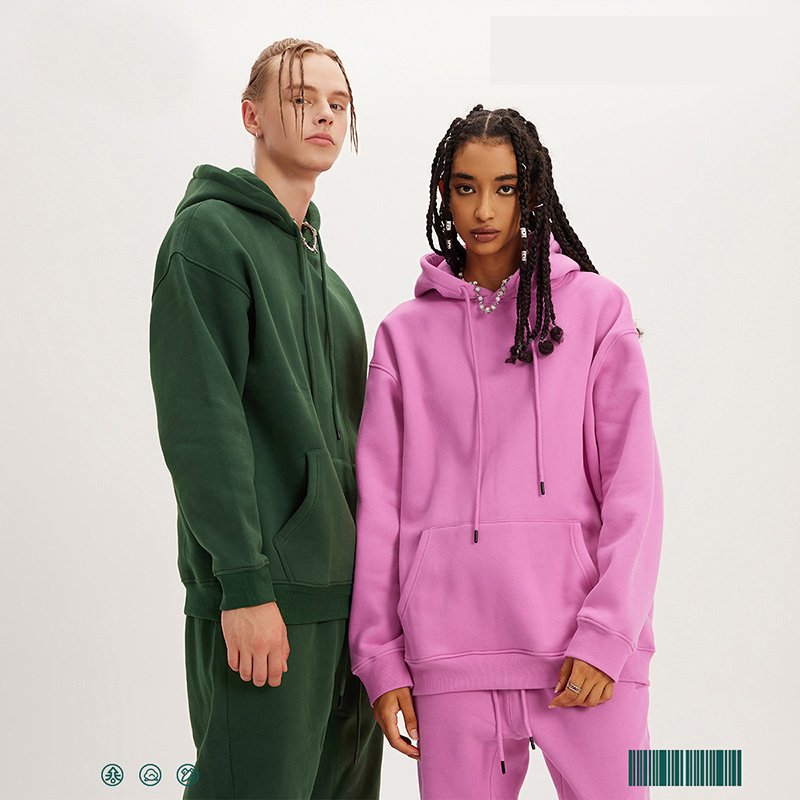 Custom Embroidered Logo Boxy Fit Plain Plus Velvet Plus Size Men'S Hoodies