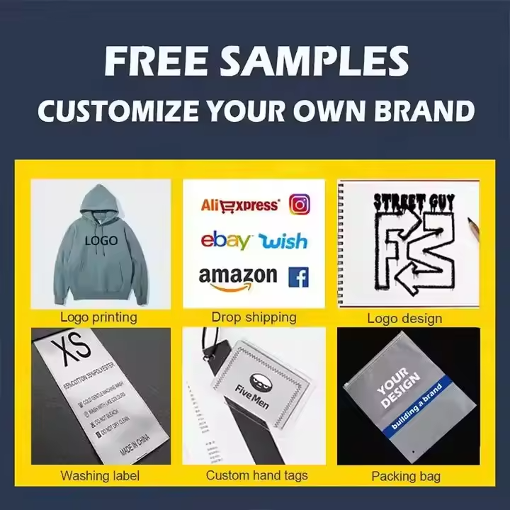 Custom Embroidered Logo Boxy Fit Plain Plus Velvet Plus Size Men'S Hoodies