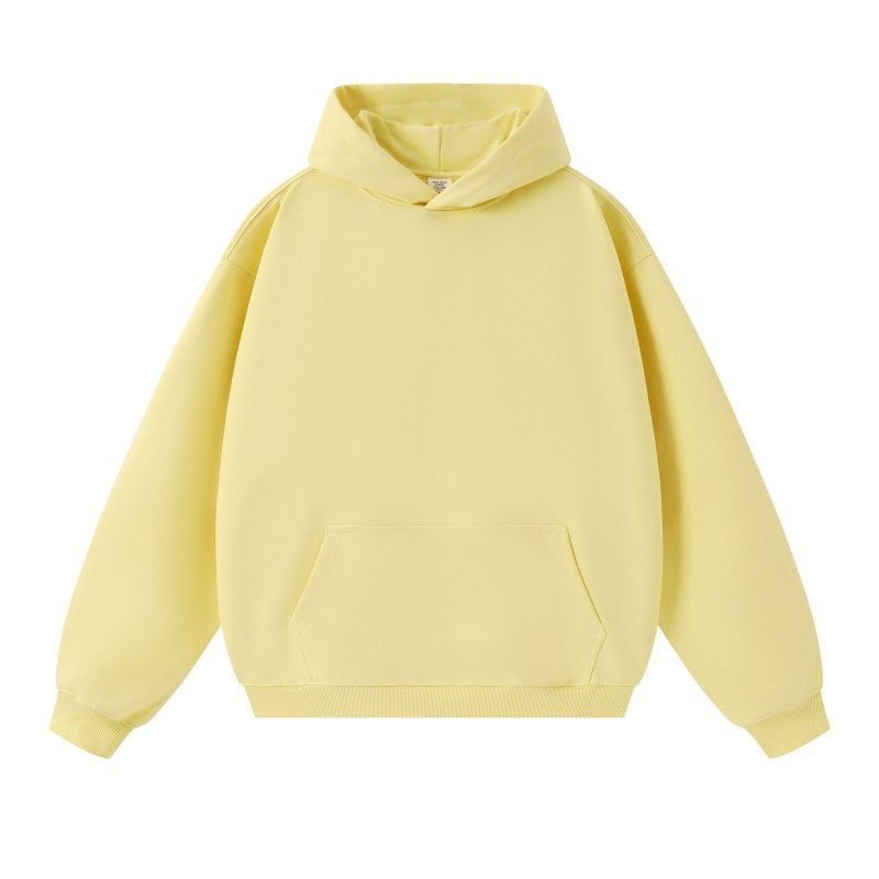high quality oversized drop shoulder hoodie stringless heavy weight cotton stringless men's hoodie