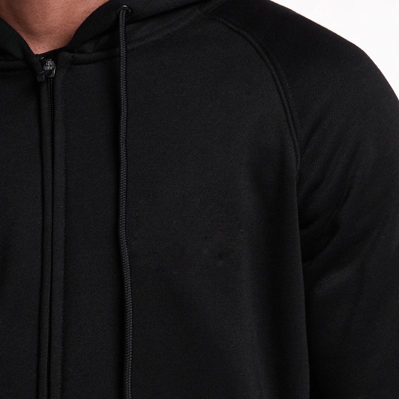 Blank Custom Full Zip Up Hoodie zipper hoodies Cotton Polyester French Terry Heavyweight Slim Fitness Zip Up Hoodie