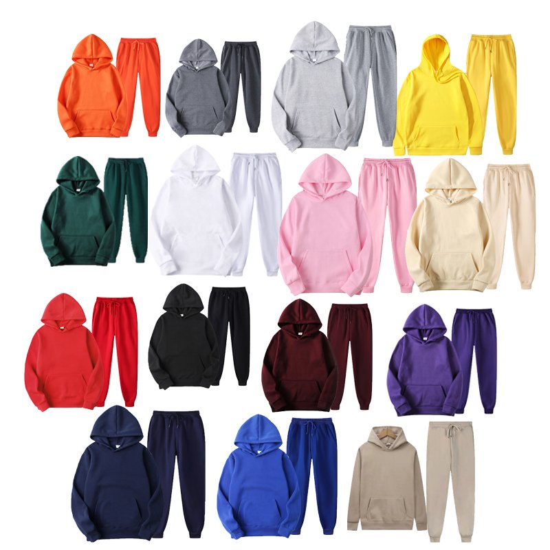 2024 New Design Men's Workout Pullover Sweatpants And Hoodie Set
