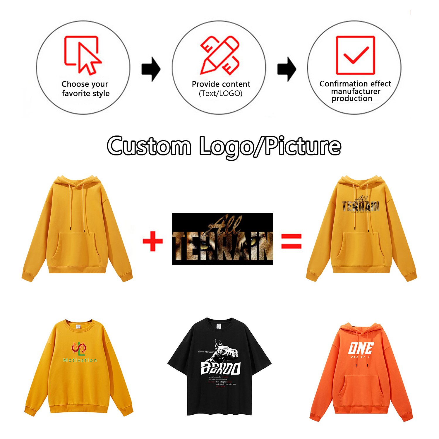 3 Unisex dtg printing custom hoodies men streetwear tracksuit pullover oversize puff print cropped men's hoodies & sweatshirts