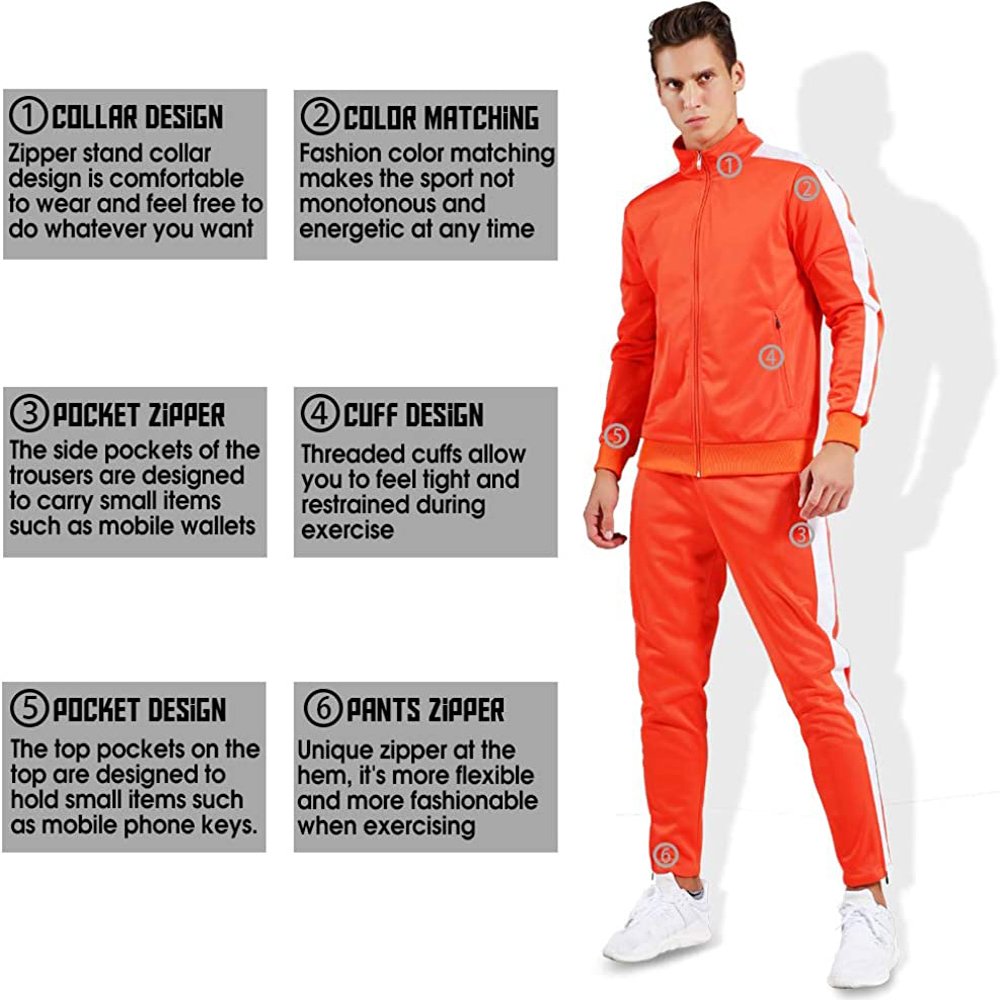 men sweatsuit sets jogging track suit custom tracksuits for men Wholesale custom logo men's hoodies