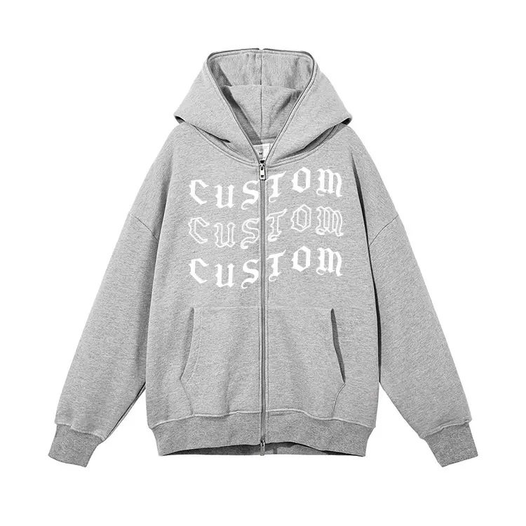 Wholesale custom made hoodies design your own custom hoodies full face zip up hoodies