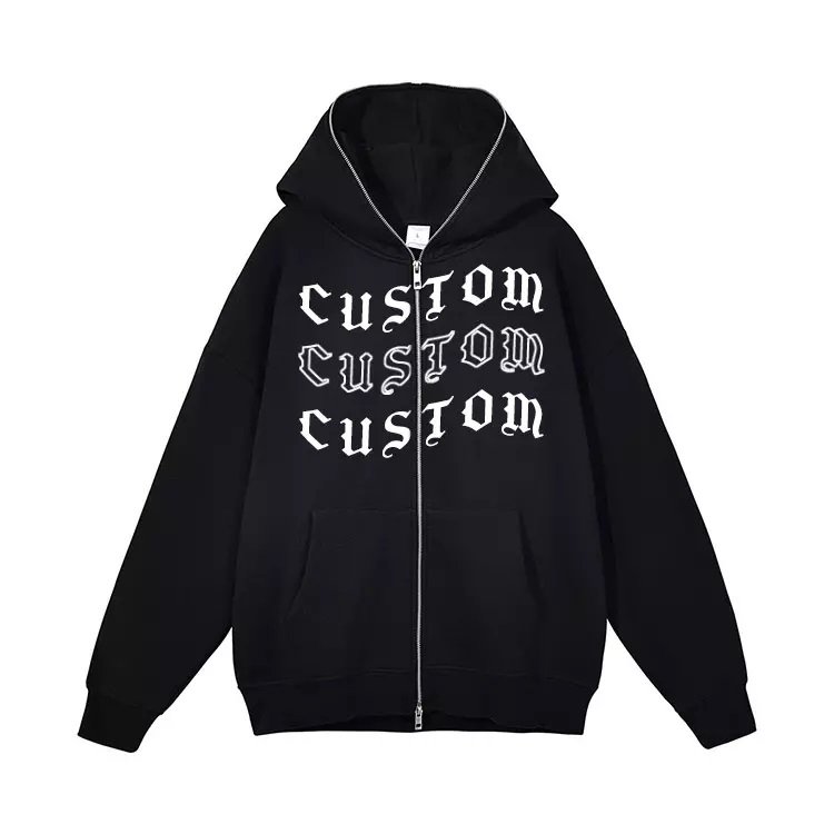 Wholesale custom made hoodies design your own custom hoodies full face zip up hoodies
