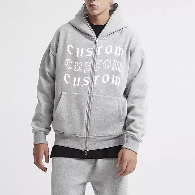 Wholesale custom made hoodies design your own custom hoodies full face zip up hoodies