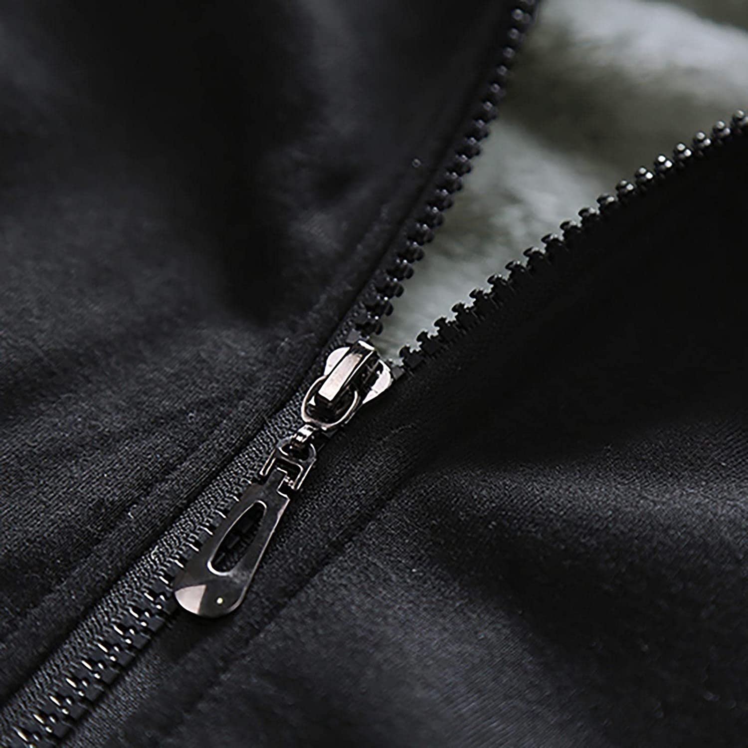 Wholesale High Quality Winter Warm Custom Logo Zip-up Thick Fleece Men Heavy Sherpa Faux Fur Lined Hoodie