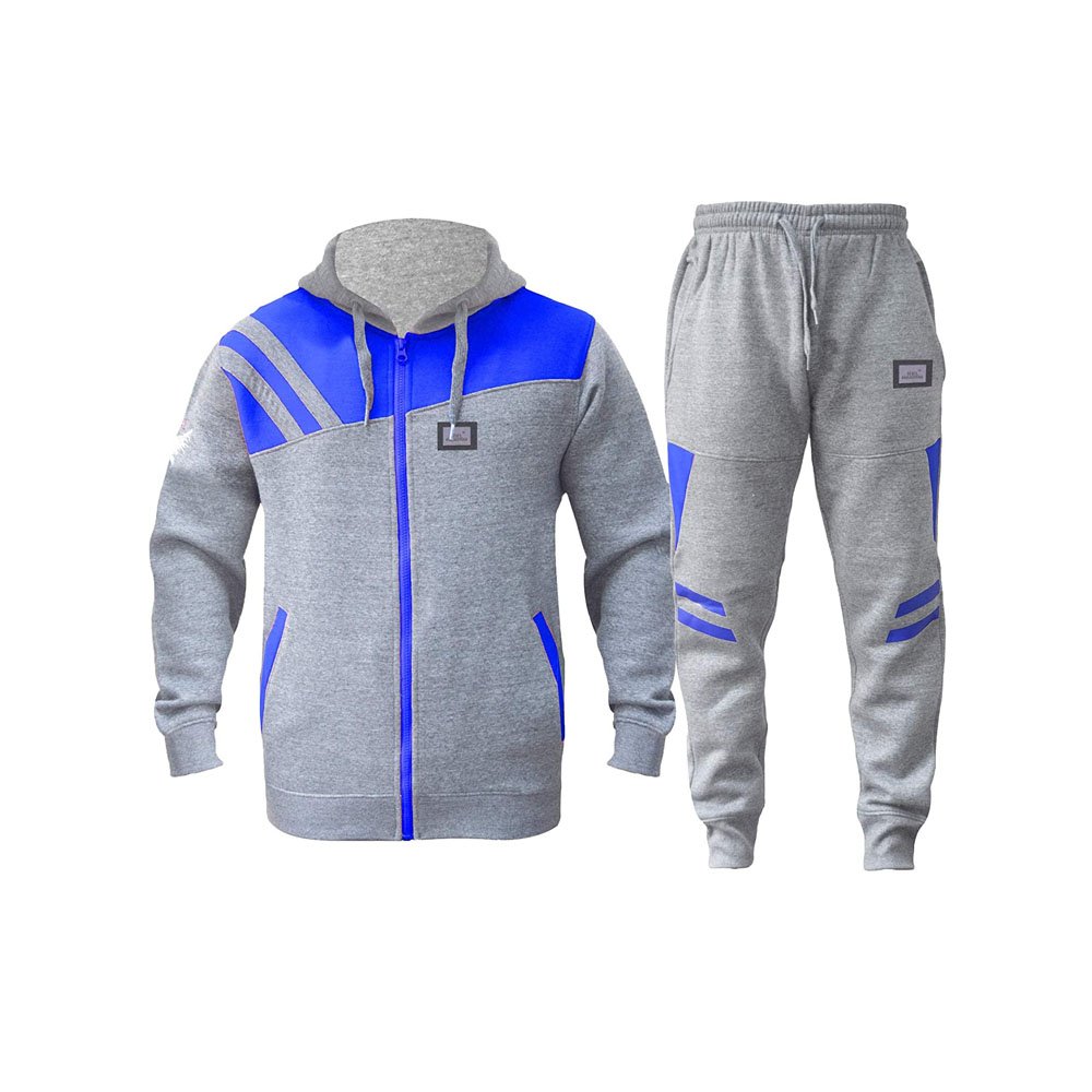 Jogging Suit Custom Logo French Terry Cotton Blank Color Block Tracksuit Outdoor Heavy Weight Unisex Sweatpants Hoodie Set Mens