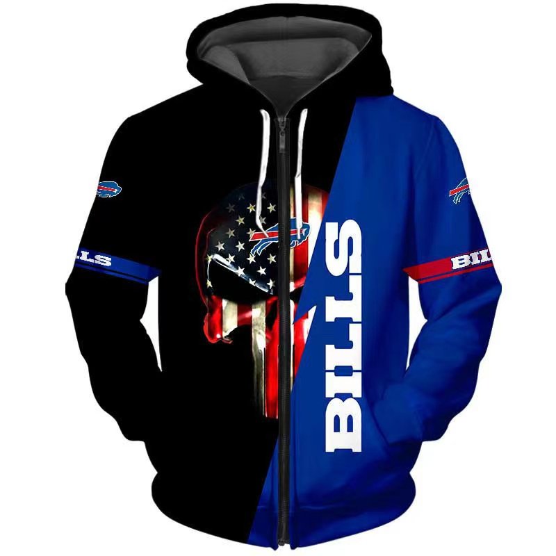 New Zipper Style 2024 American Football 32 Teams Hoodies 3D Digital Printed Zipper-up Hoodies Men's Hoodies