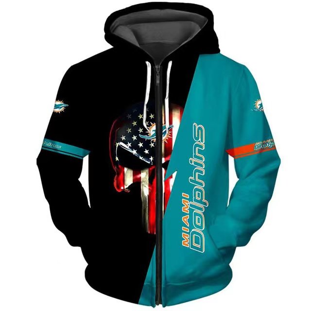 New Zipper Style 2024 American Football 32 Teams Hoodies 3D Digital Printed Zipper-up Hoodies Men's Hoodies