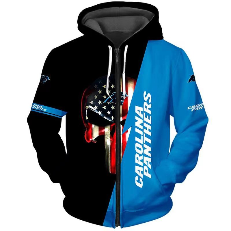 New Zipper Style 2024 American Football 32 Teams Hoodies 3D Digital Printed Zipper-up Hoodies Men's Hoodies