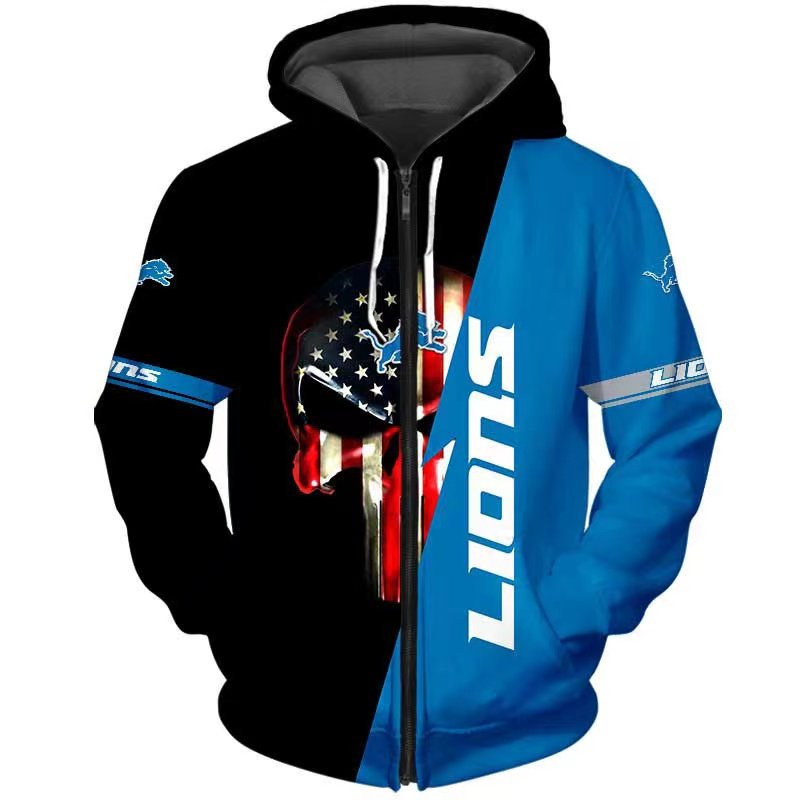 New Zipper Style 2024 American Football 32 Teams Hoodies 3D Digital Printed Zipper-up Hoodies Men's Hoodies