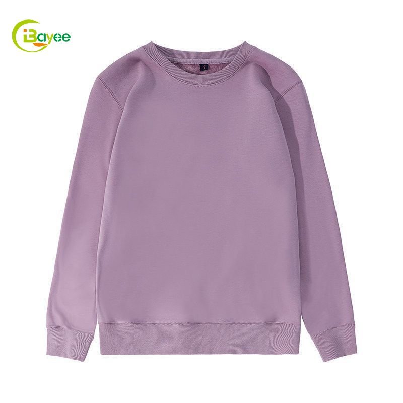 Custom 600Gsm Fleece Lined Green Long Sleeve Mens Hoodies & Sweatshirts Thick Oversized Crew Neck Blank Sweatshirt For Printing