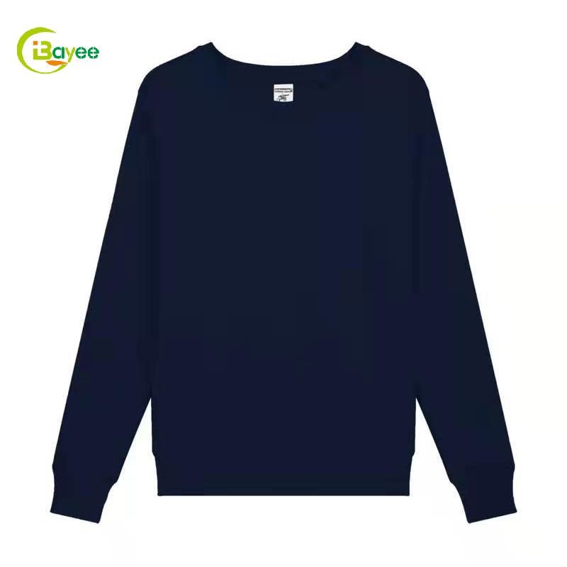 Custom 600Gsm Fleece Lined Green Long Sleeve Mens Hoodies & Sweatshirts Thick Oversized Crew Neck Blank Sweatshirt For Printing