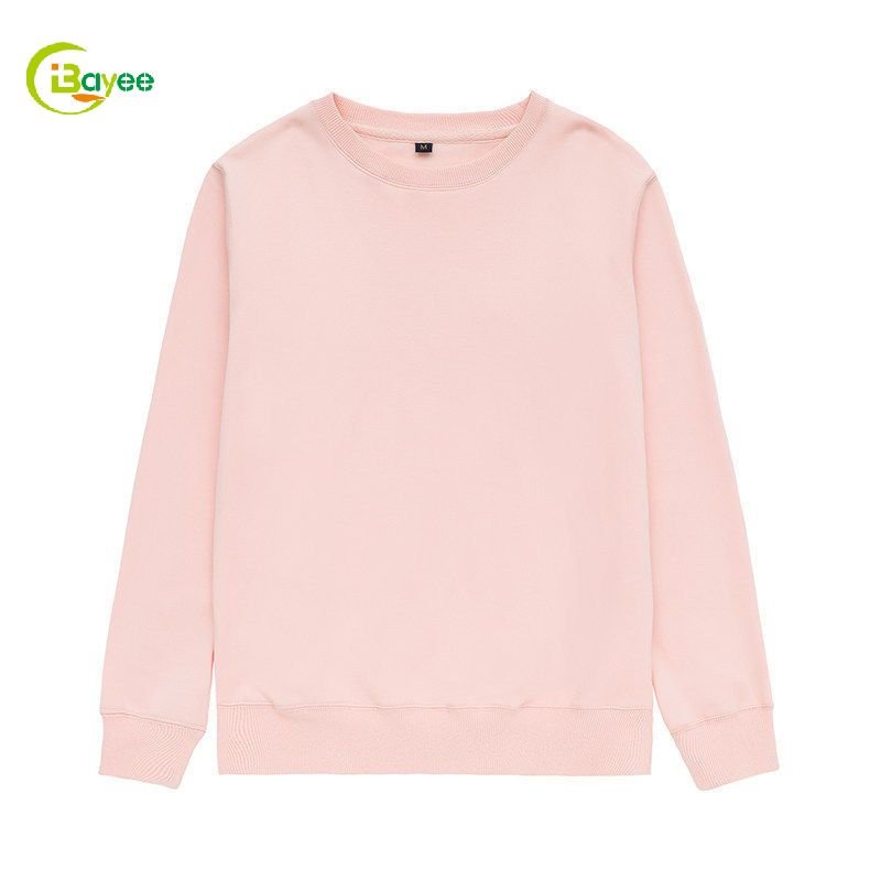 Custom 600Gsm Fleece Lined Green Long Sleeve Mens Hoodies & Sweatshirts Thick Oversized Crew Neck Blank Sweatshirt For Printing
