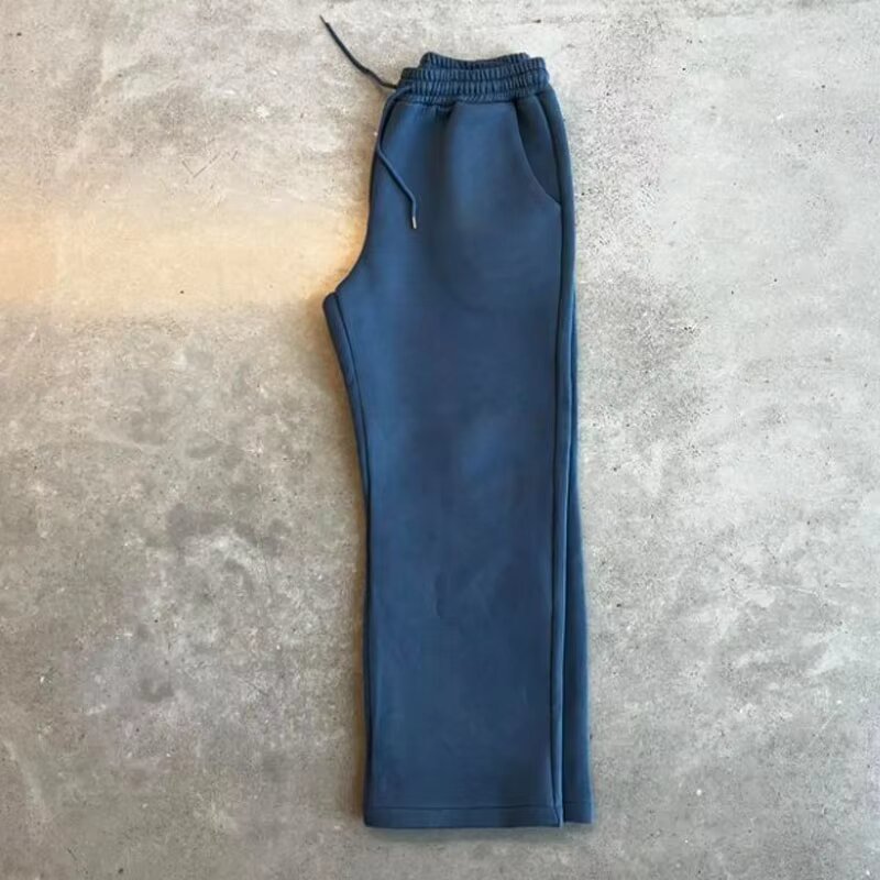 Navy blue heavy weight 100% soft combed cotton high quality oversized thick 450 gsm blank cropped hoodie men