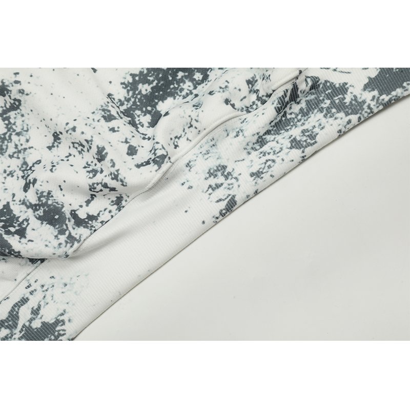 Wholesale High Quality Heavyweight Custom LOGO Full Print Cotton Oversized Streetwear Vintage Washed Men's Hoodies&Sweatshirts