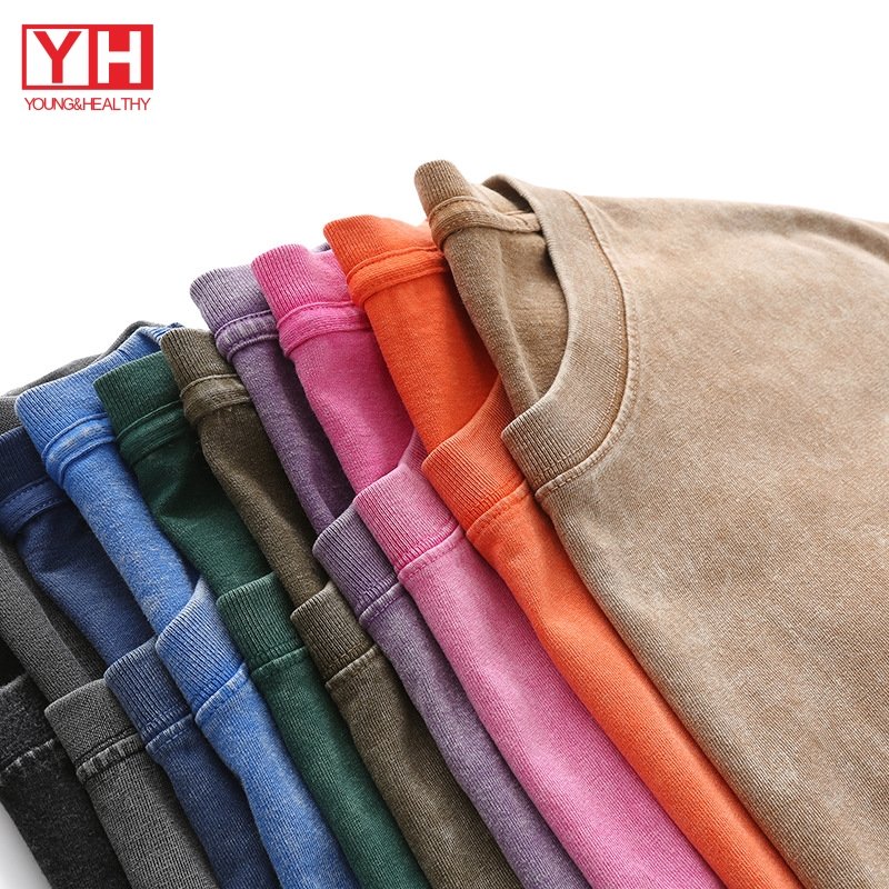 High Quality 230Gsm 100% Cotton Heavy Weight Vintage Washed Tshirt Vintage Oversized Tee Shirt Plus Size Men'S T Shirt