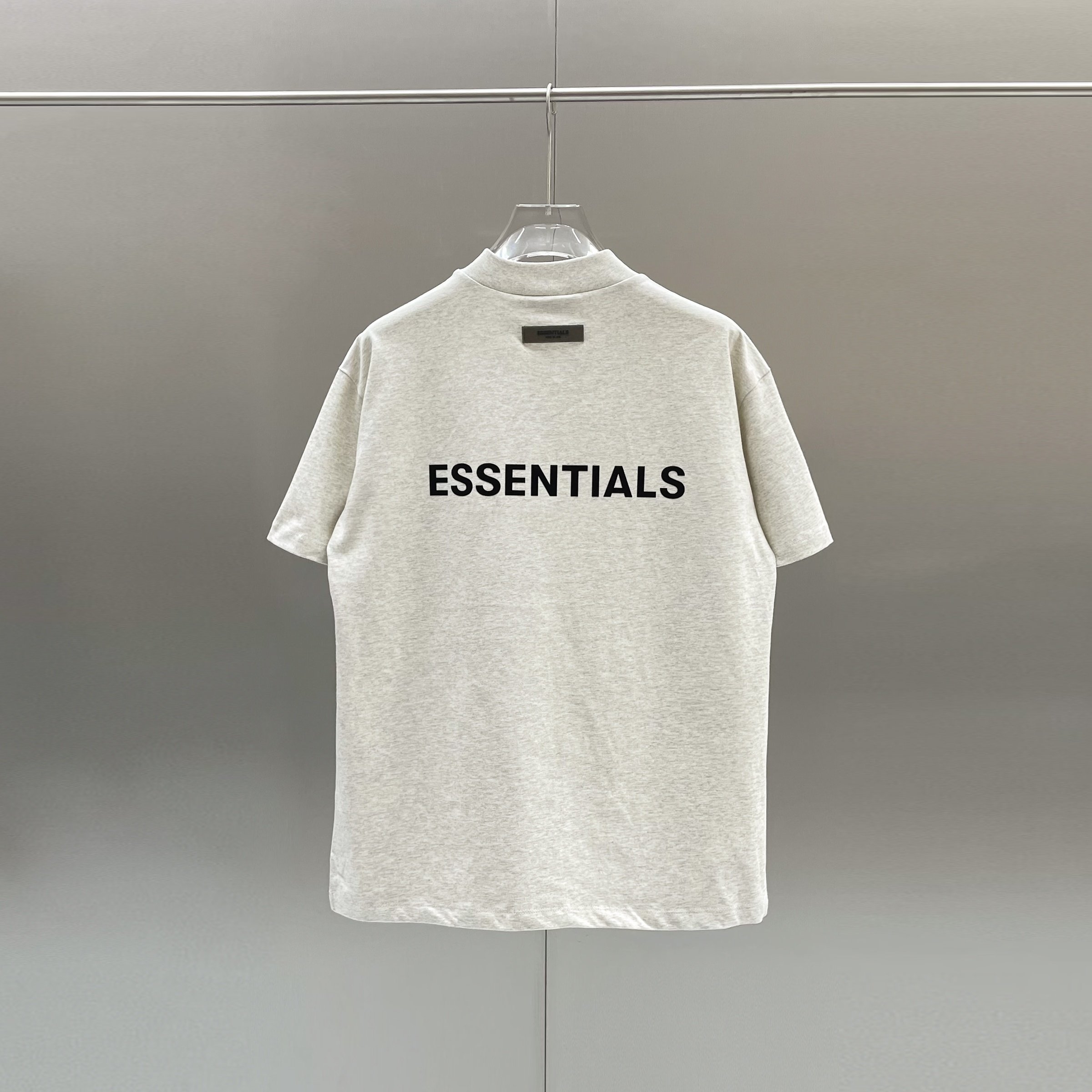 New ESSENTIALS KAREEM short-sleeved flocked letter print back high street T-shirt for men and women