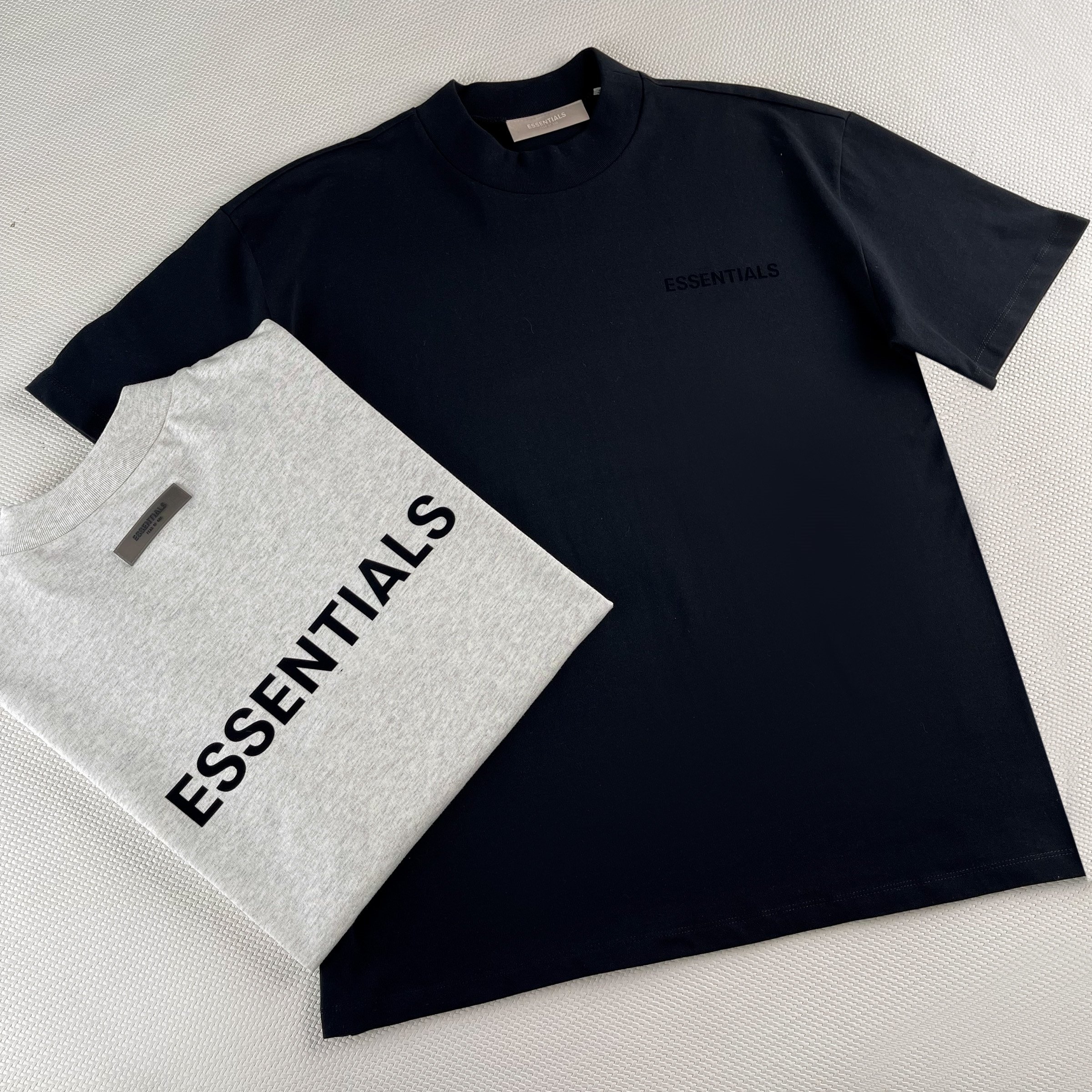 New ESSENTIALS KAREEM short-sleeved flocked letter print back high street T-shirt for men and women