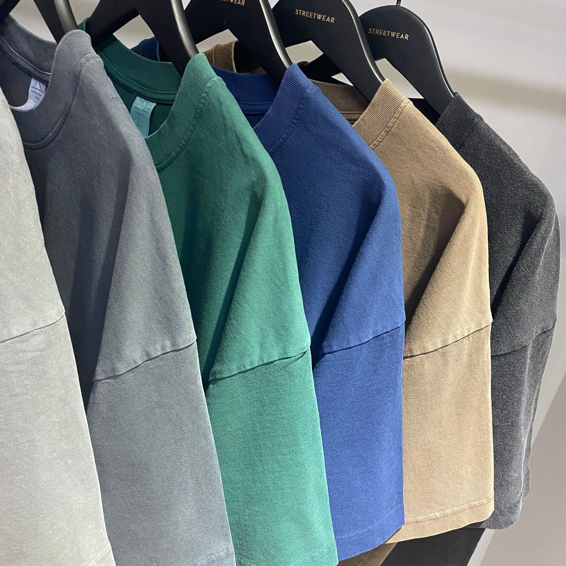 Men's Heavyweight Cotton Oversized Vintage Washed Tee Printed Blank Acid Washed Blank Graphic Tee Vintage Style tshirt for men