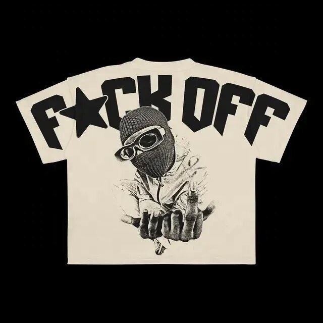 Wholesale Y2K Harajuku Style Men's Hip-Hop Special Graphic Printing Oversize Pure Cotton Punk Short Sleeved Casual T-Shirt