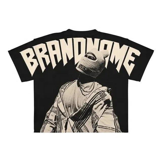 Wholesale Y2K Harajuku Style Men's Hip-Hop Special Graphic Printing Oversize Pure Cotton Punk Short Sleeved Casual T-Shirt