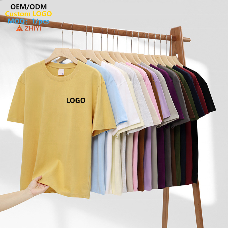 clothing manufacturers one pieces custom LOGO 100%cotton wholesale men's t-shirts blank printing t shirt summer fashion shirts