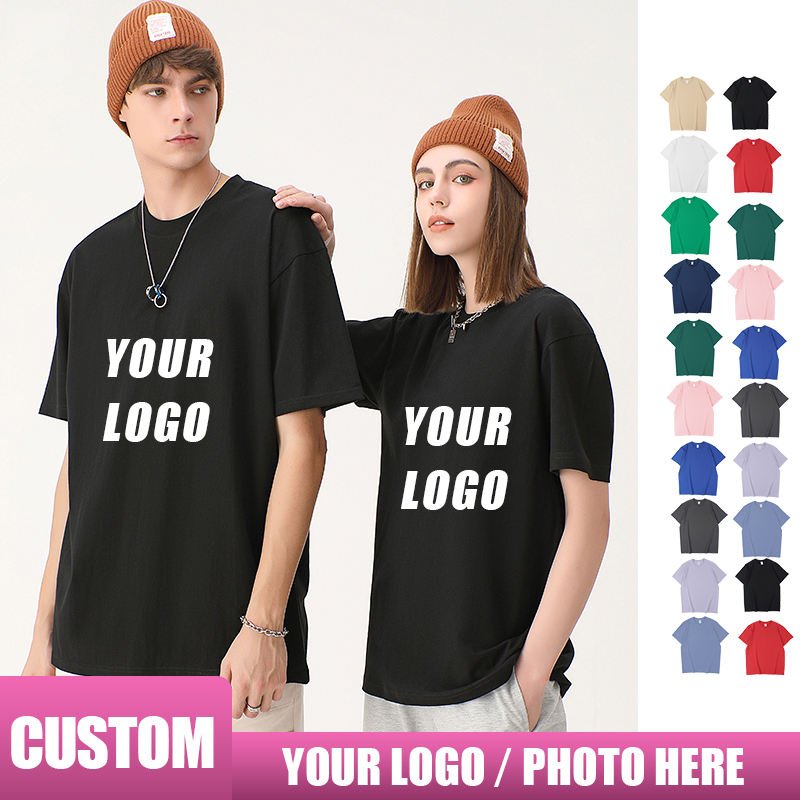 Custom Logo Original T-shirt 100% Cotton Personality T-shirt Print Logo Sublimation Unisex Plus Size Men's T-shirts