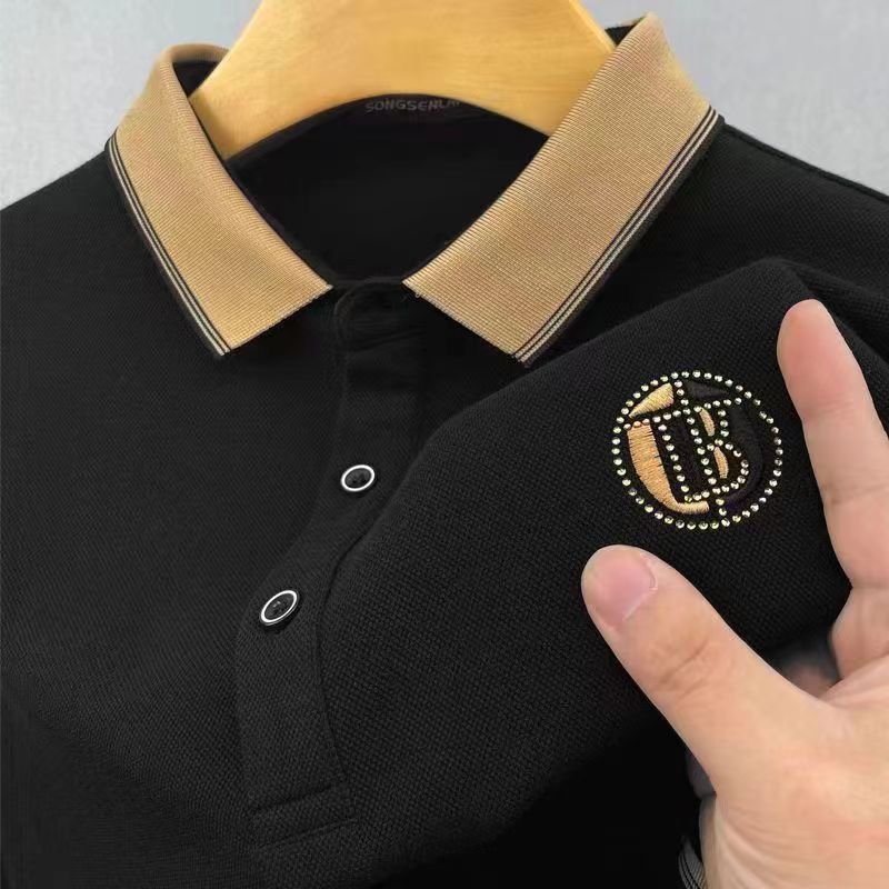 2024 Asserted Colors Hotsale Polo T-shirt Short Sleeve Loose Lapel Polo Shirts For Men