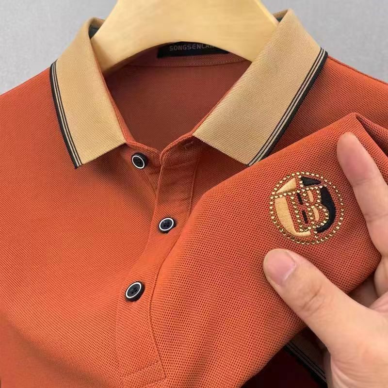 2024 Asserted Colors Hotsale Polo T-shirt Short Sleeve Loose Lapel Polo Shirts For Men