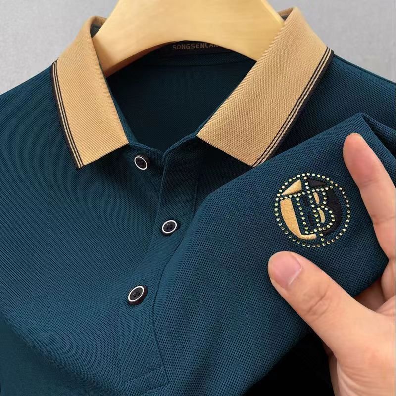 2024 Asserted Colors Hotsale Polo T-shirt Short Sleeve Loose Lapel Polo Shirts For Men