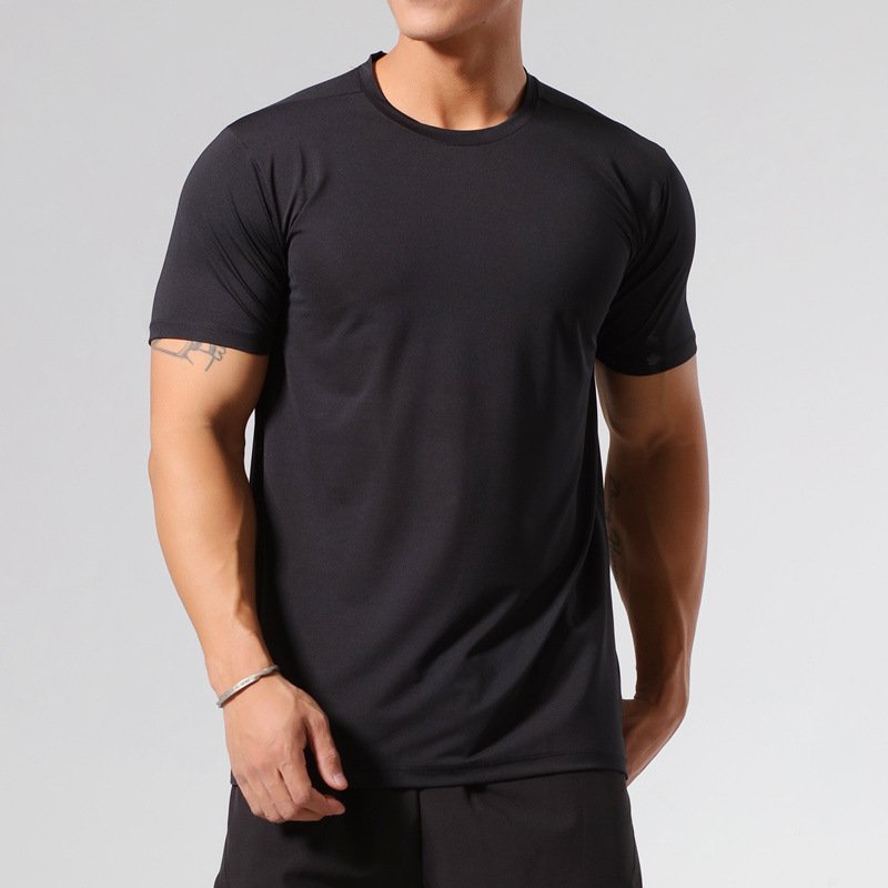 Wholesale Mens Blank gym fitness T Shirts High Quality custom 90%polyester 10%spandex Quick Dry Plus Size Men's T shirts