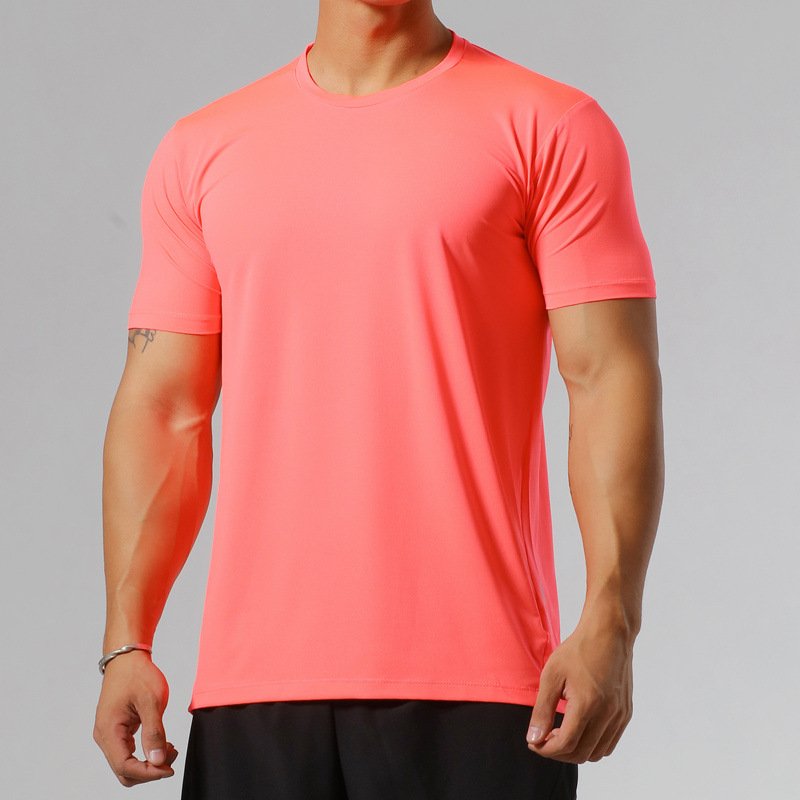 Wholesale Mens Blank gym fitness T Shirts High Quality custom 90%polyester 10%spandex Quick Dry Plus Size Men's T shirts