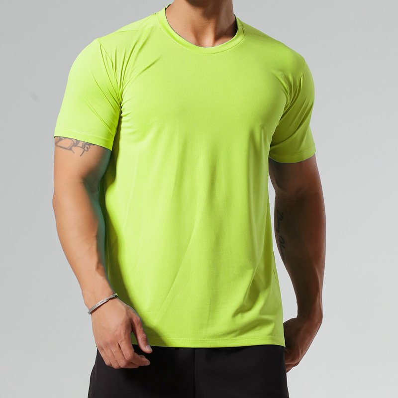 Wholesale Mens Blank gym fitness T Shirts High Quality custom 90%polyester 10%spandex Quick Dry Plus Size Men's T shirts