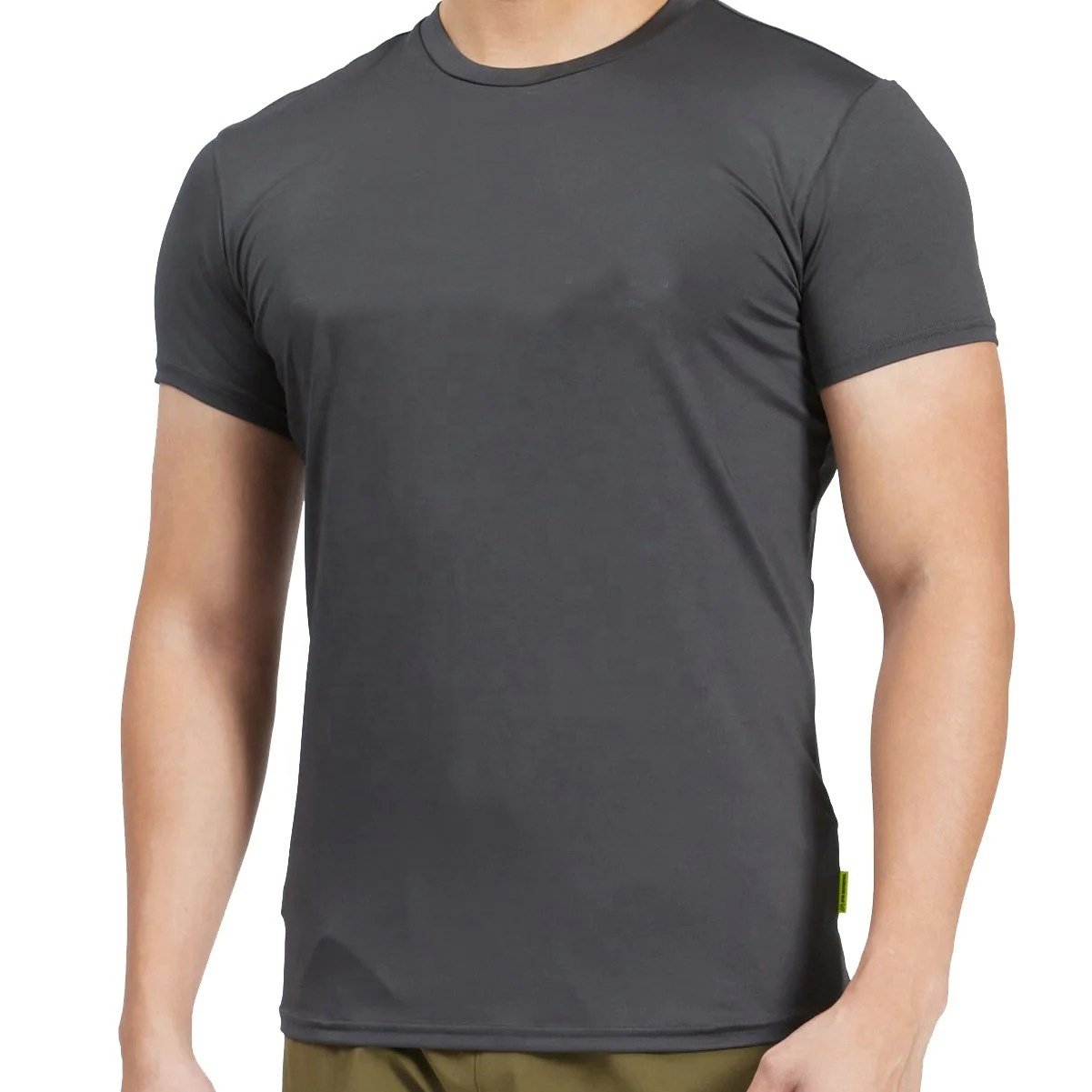 T Shirt Round neck Poly Elastane Fitness Split T Shirt Men Best Sell Custom Gym T-shirt Fitness Wear Men's Yaga Wear Training We