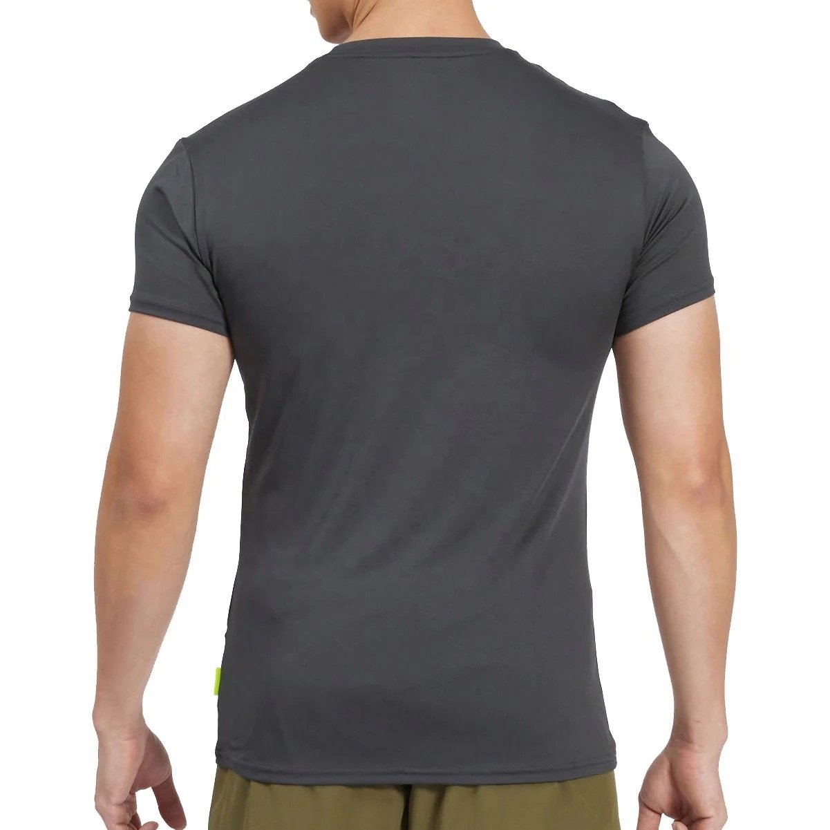T Shirt Round neck Poly Elastane Fitness Split T Shirt Men Best Sell Custom Gym T-shirt Fitness Wear Men's Yaga Wear Training We