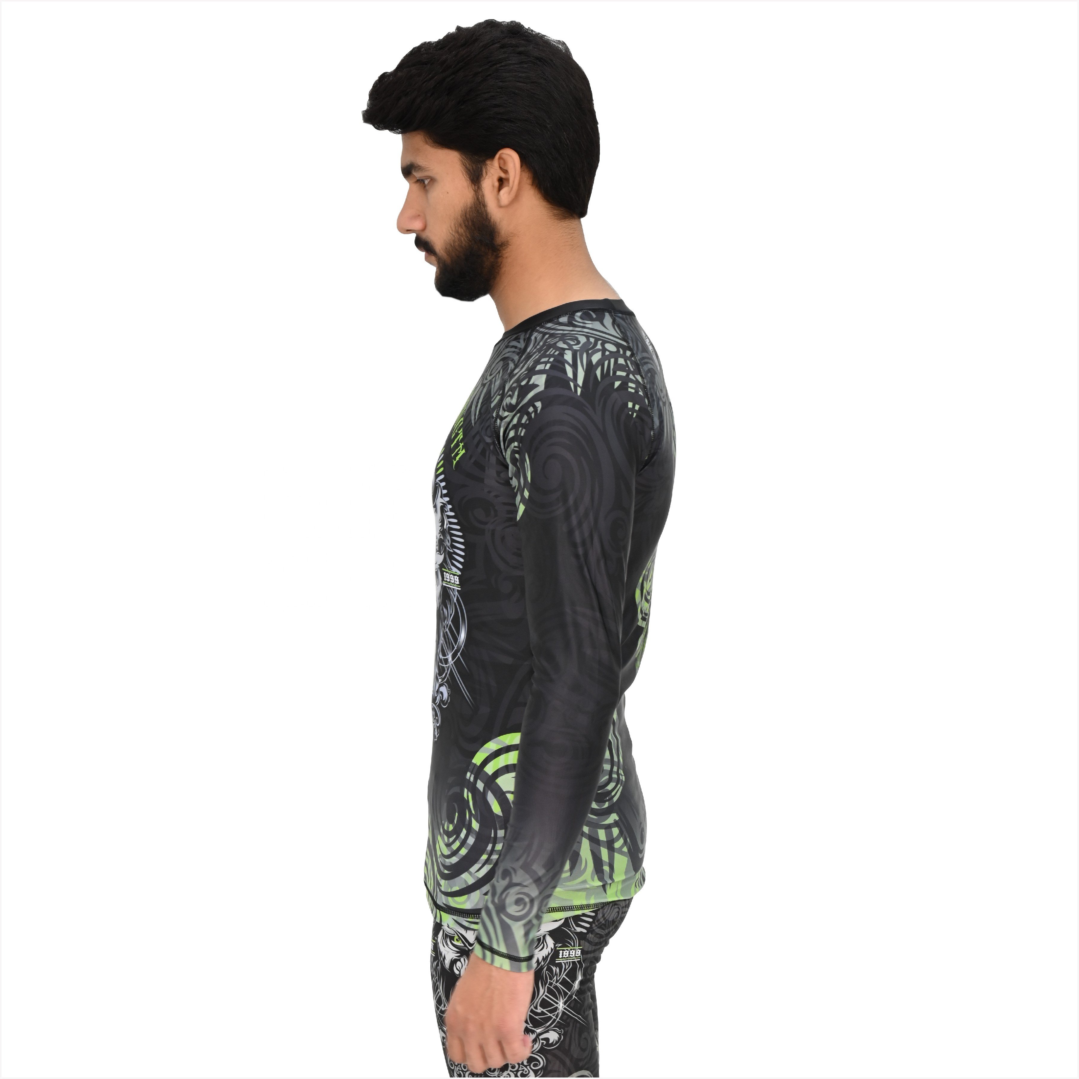 High Quality Custom Logo Jiu Jitsu T-Shirt Men's Long Sleeve Fitness & Swimming Tops Breathable and Wholesale Printed