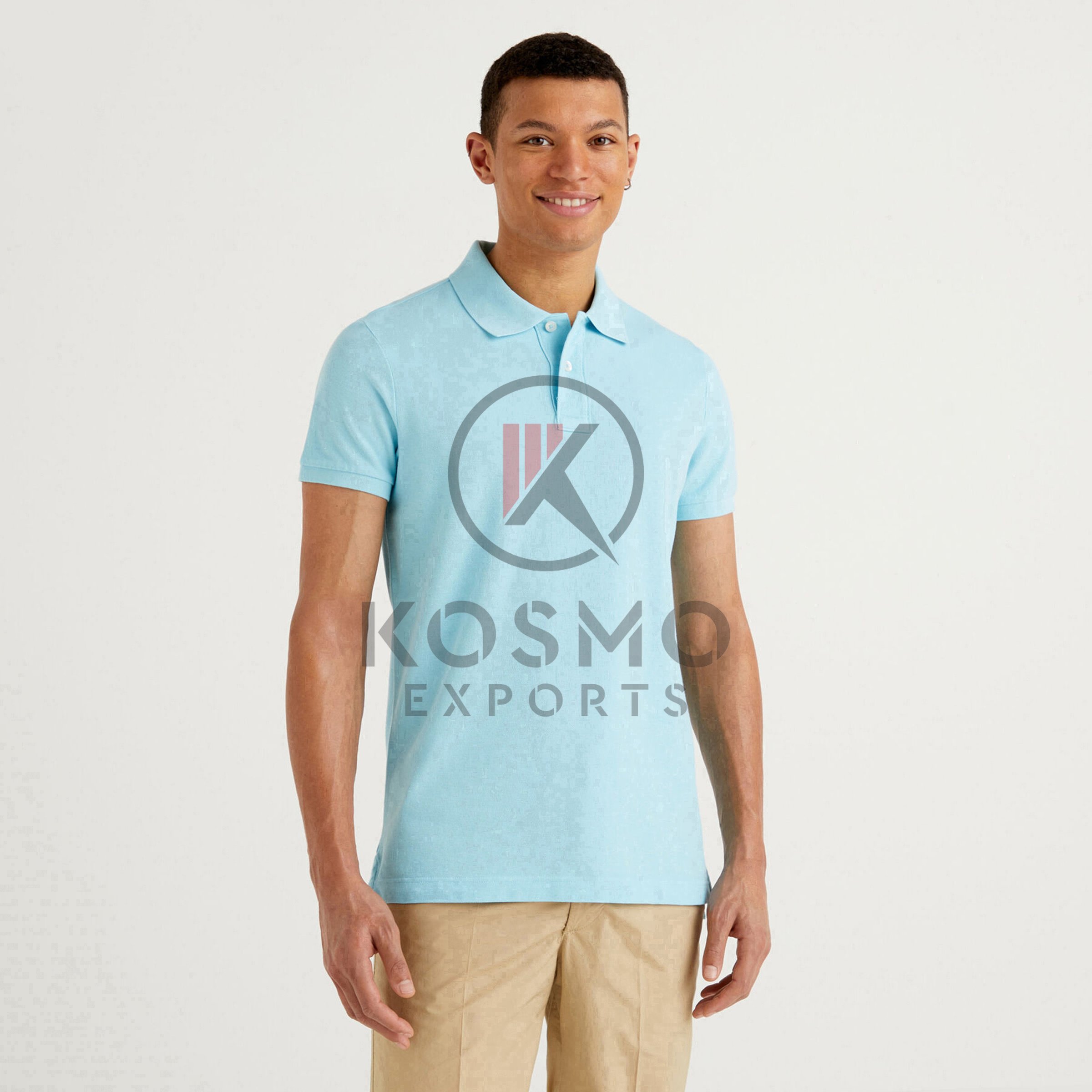 Men's Clothes Polo T-Shirt Customized Printing Polo Shirts EU Size Short Sleeve Unisex Quick Dry Blue Men polo shirt