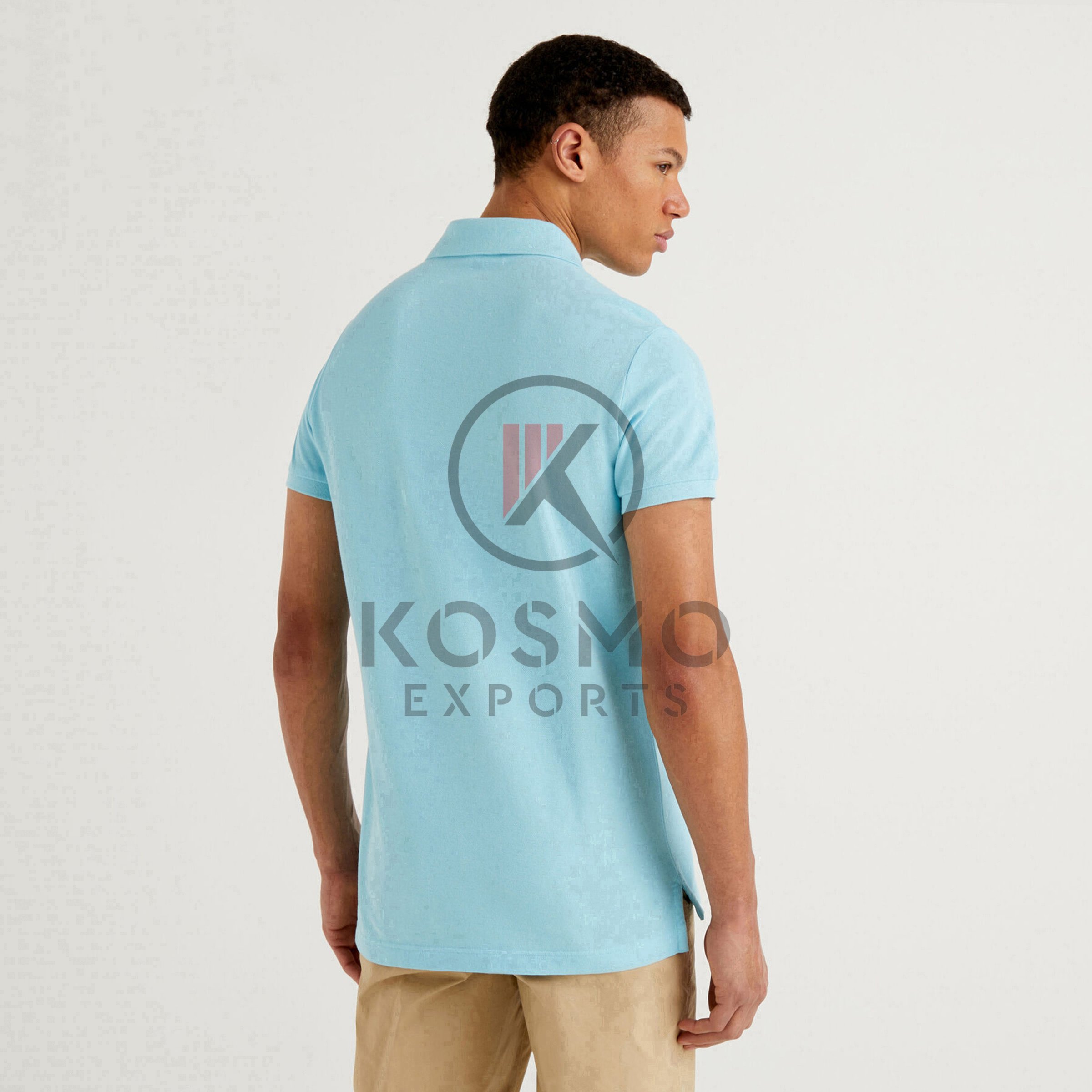 Men's Clothes Polo T-Shirt Customized Printing Polo Shirts EU Size Short Sleeve Unisex Quick Dry Blue Men polo shirt