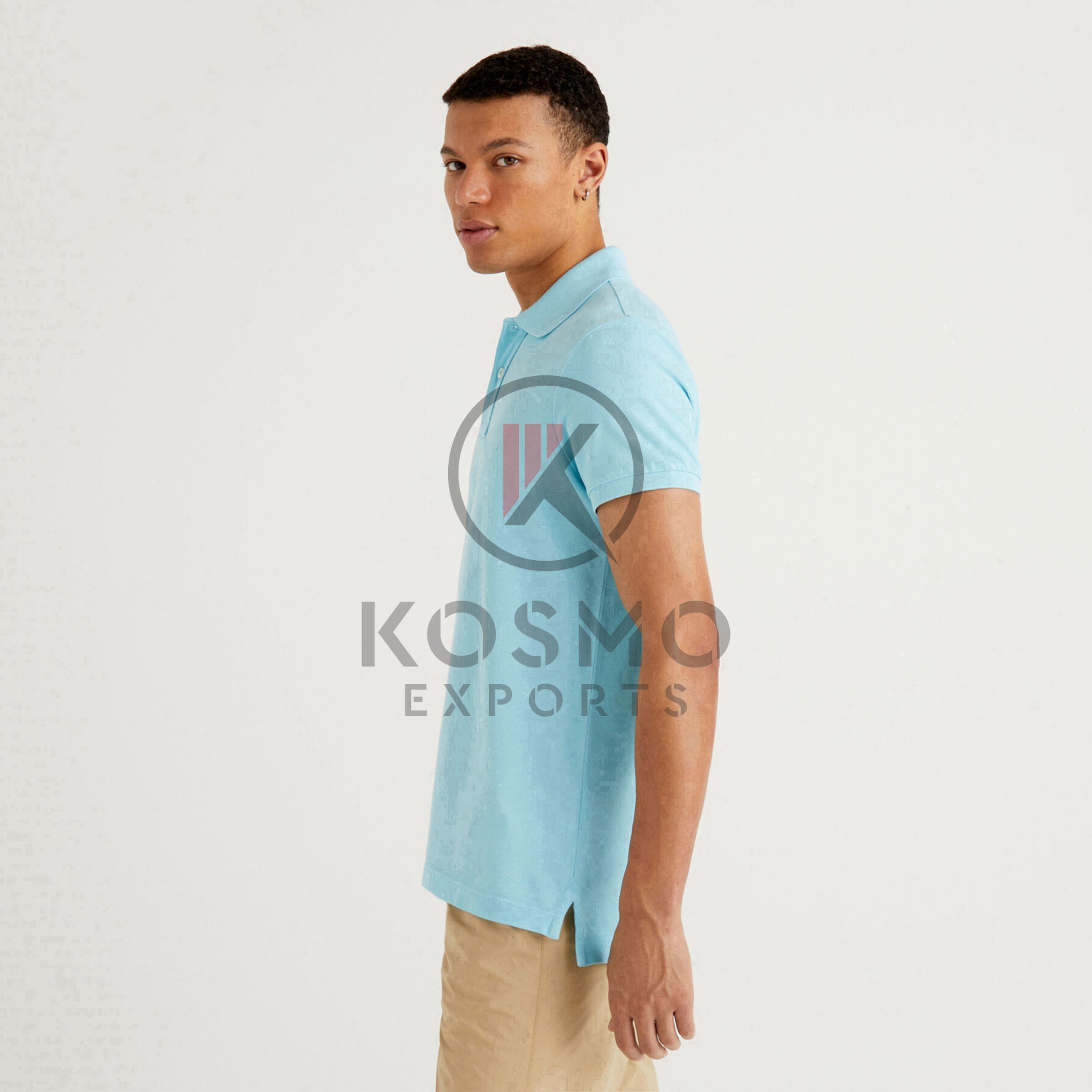 Men's Clothes Polo T-Shirt Customized Printing Polo Shirts EU Size Short Sleeve Unisex Quick Dry Blue Men polo shirt
