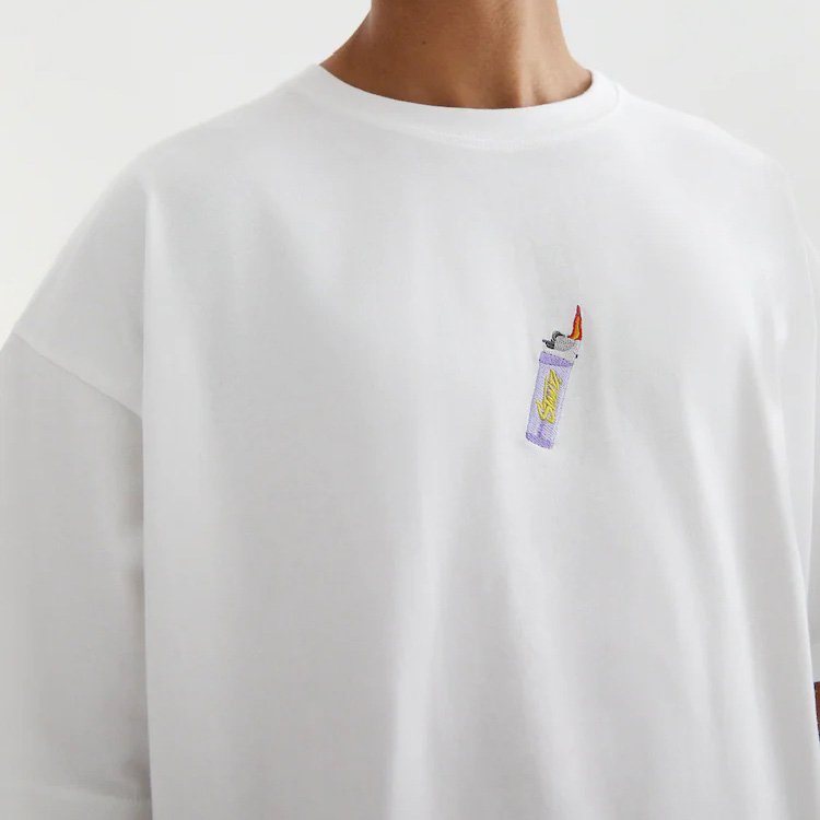 China Supplier Plain Color Oversize Fit Embroidery Men's T-shirts